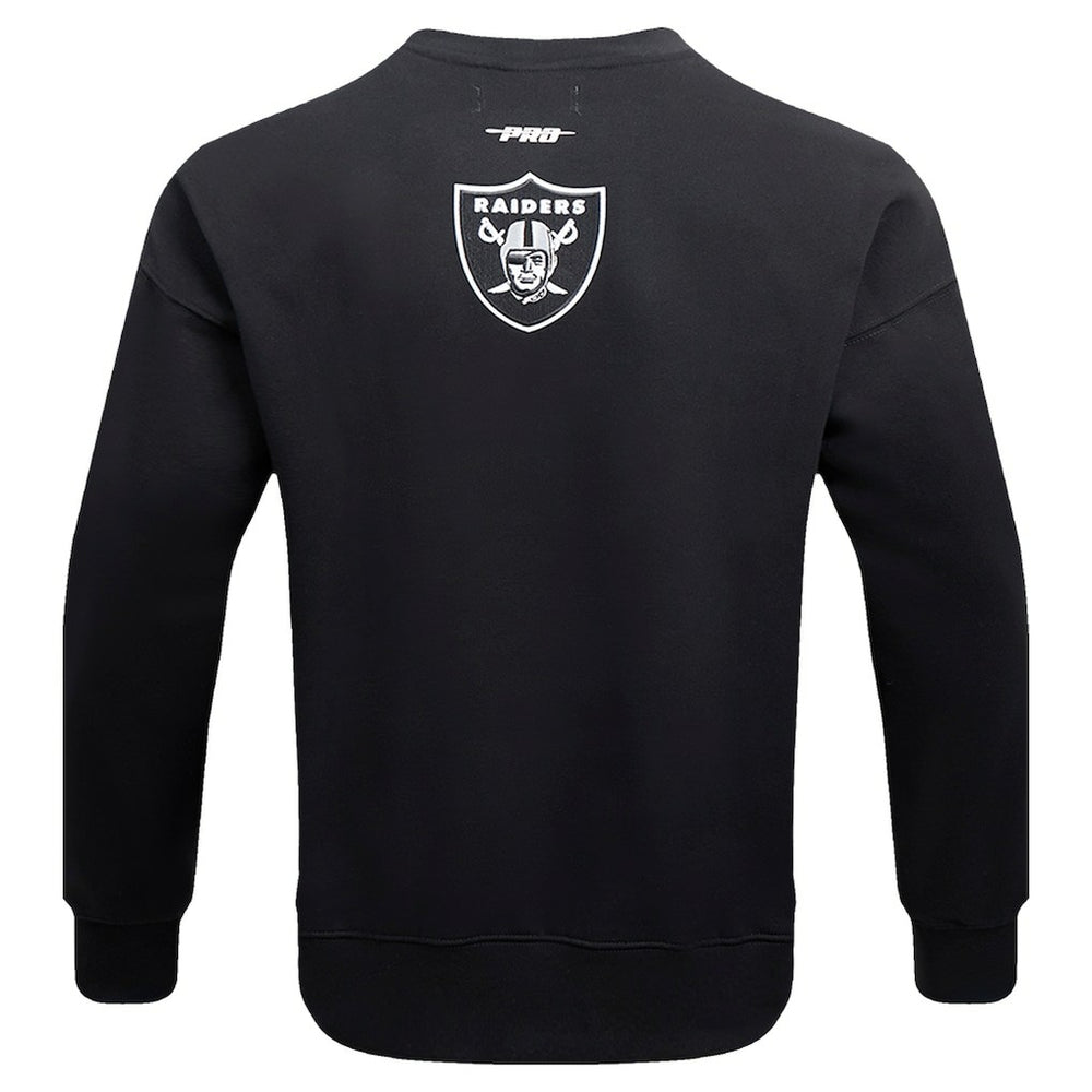 Las Vegas Raiders Pro Standard Turn It Up Drop Shoulder Pullover Sweatshirt Black | NFL