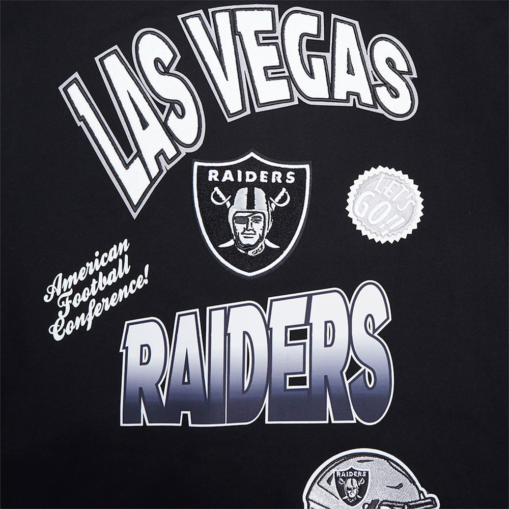 Las Vegas Raiders Pro Standard Turn It Up Drop Shoulder Pullover Sweatshirt Black | NFL