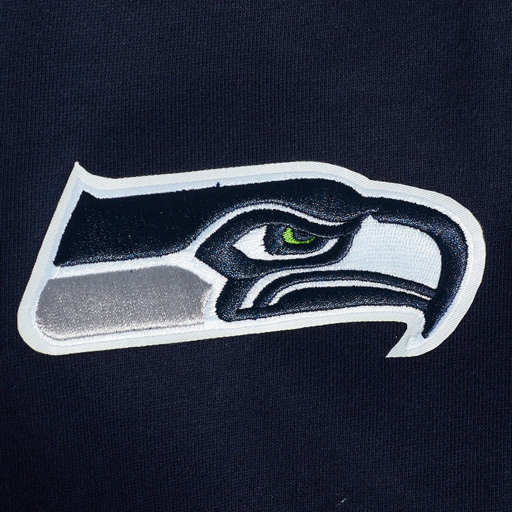 Seattle Seahawks Pro Standard Turn It Up Drop Shoulder Pullover Sweatshirt College Navy | NFL
