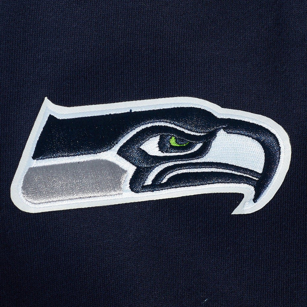 Seattle Seahawks Pro Standard Turn It Up Drop Shoulder Pullover Sweatshirt College Navy | NFL