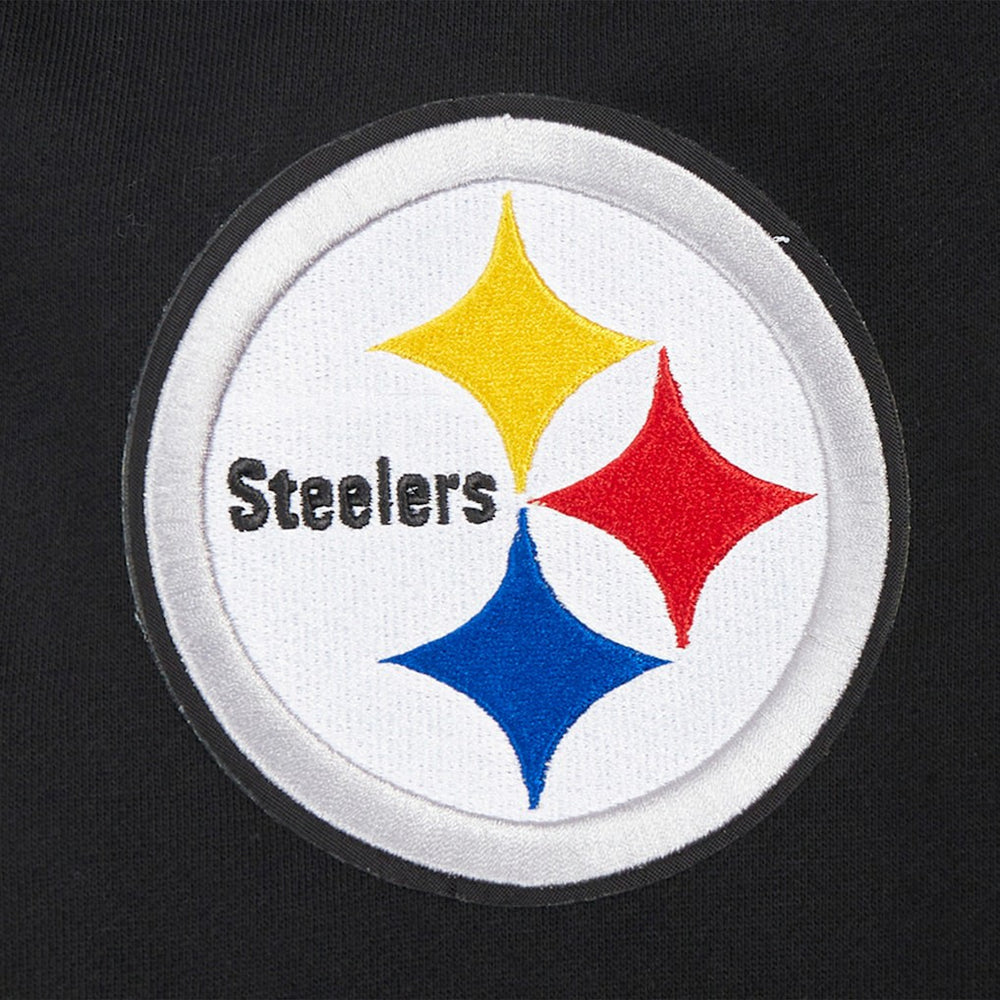 Pittsburgh Steelers Pro Standard Turn It Up Drop Shoulder Pullover Sweatshirt Black | NFL