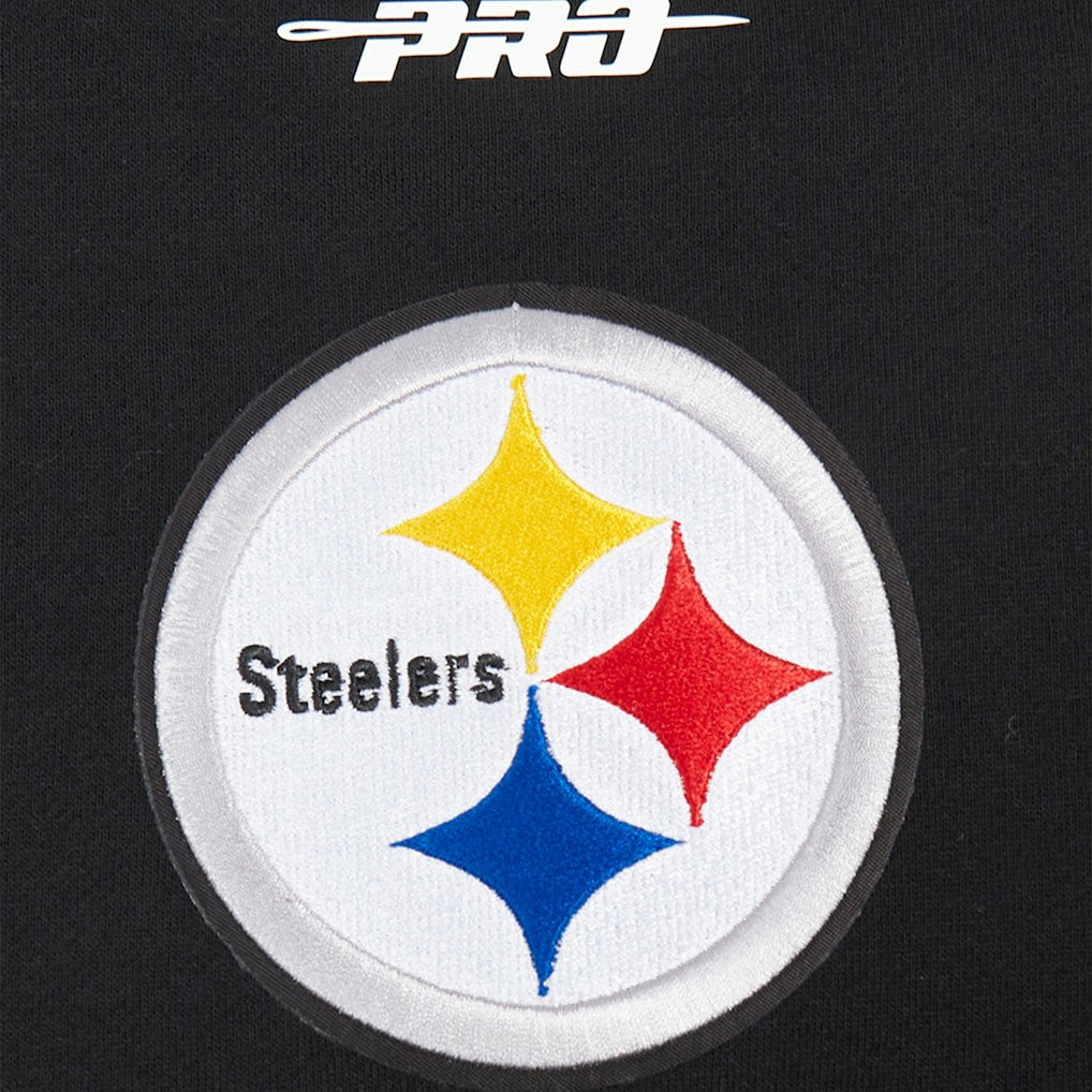 Pittsburgh Steelers Pro Standard Turn It Up Drop Shoulder Pullover Sweatshirt Black | NFL