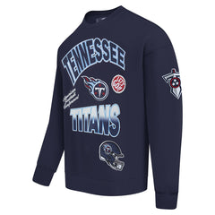 Tennessee Titans Pro Standard Turn It Up Drop Shoulder Pullover Sweatshirt Navy | NFL