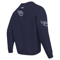 Tennessee Titans Pro Standard Turn It Up Drop Shoulder Pullover Sweatshirt Navy | NFL