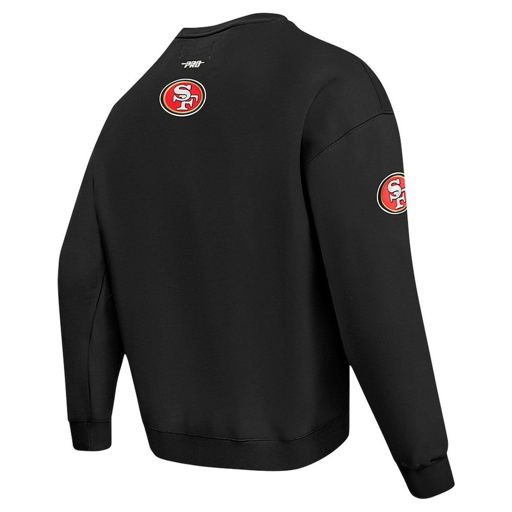 San Francisco 49ers Pro Standard Turn It Up Drop Shoulder Pullover Sweatshirt Black | NFL
