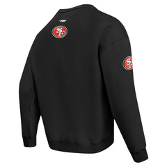 San Francisco 49ers Pro Standard Turn It Up Drop Shoulder Pullover Sweatshirt Black | NFL
