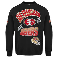 San Francisco 49ers Pro Standard Turn It Up Drop Shoulder Pullover Sweatshirt Black | NFL