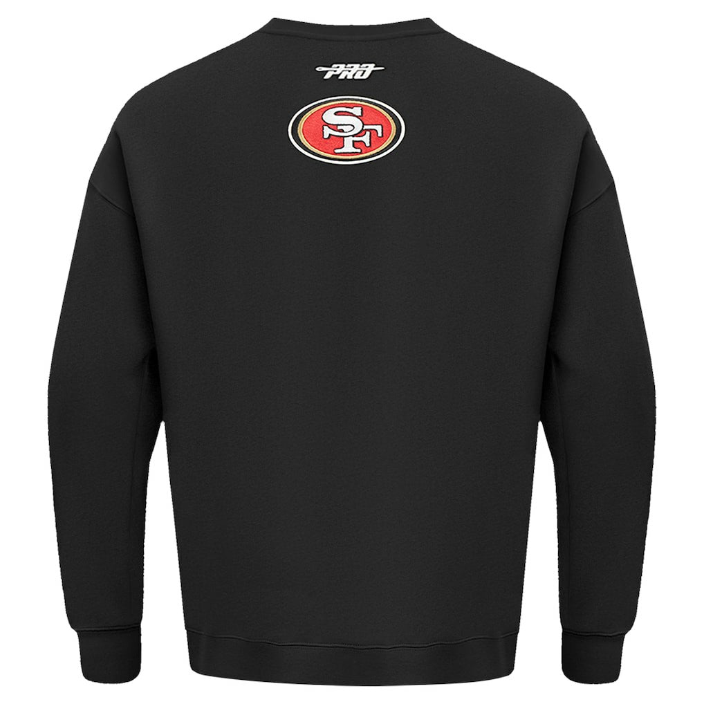 San Francisco 49ers Pro Standard Turn It Up Drop Shoulder Pullover Sweatshirt Black | NFL