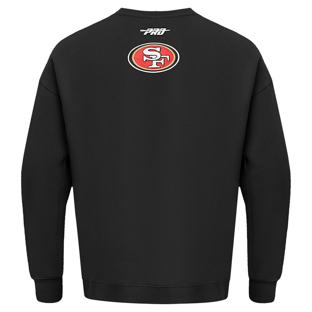 San Francisco 49ers Pro Standard Turn It Up Drop Shoulder Pullover Sweatshirt Black | NFL