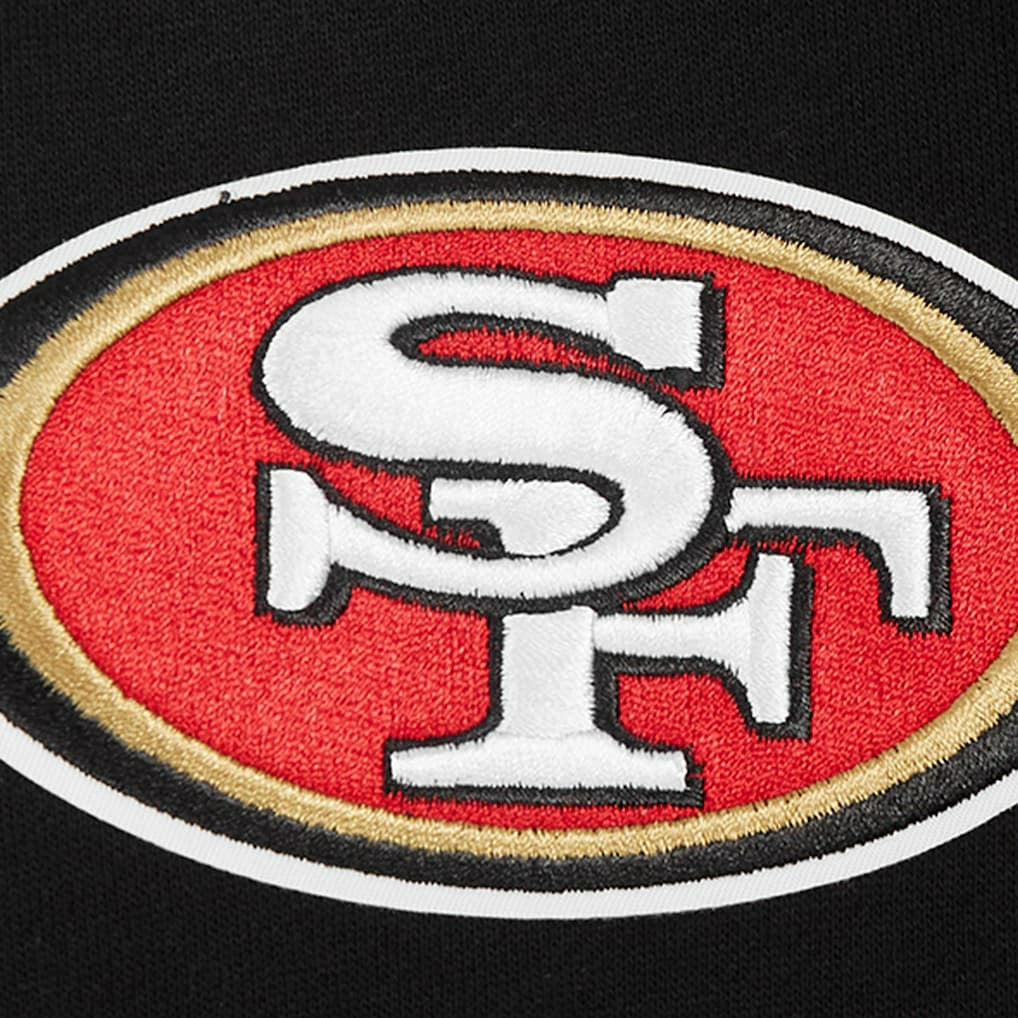 San Francisco 49ers Pro Standard Turn It Up Drop Shoulder Pullover Sweatshirt Black | NFL