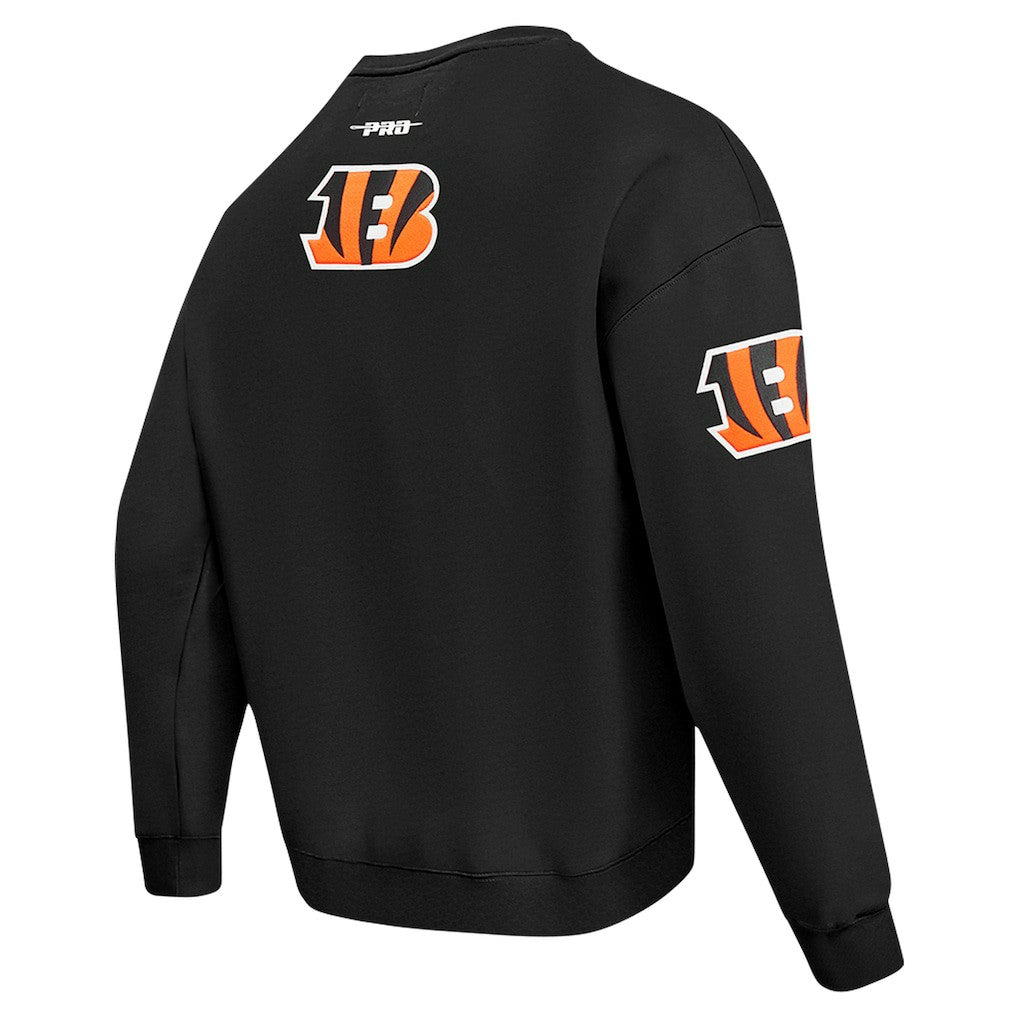 Cincinnati Bengals Pro Standard Turn It Up Drop Shoulder Pullover Sweatshirt Black | NFL