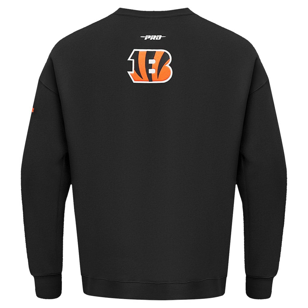 Cincinnati Bengals Pro Standard Turn It Up Drop Shoulder Pullover Sweatshirt Black | NFL