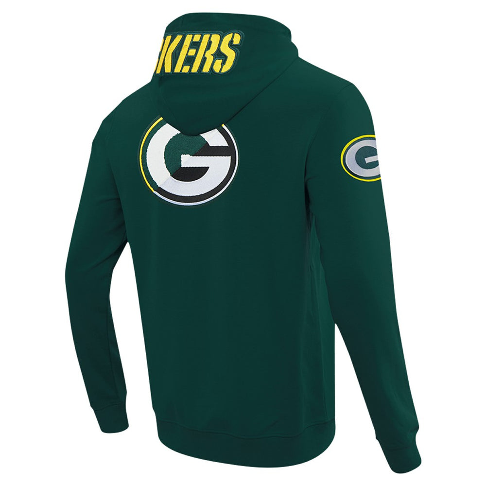 Green Bay Packers Pro Standard Split Logo Double Knit Full-Zip Hoodie Green | NFL