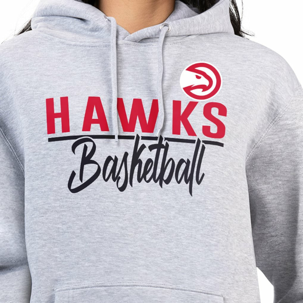 Atlanta Hawks G-III 4Her by Carl Banks Women's Graphics Fleece Pullover Hoodie Heather Gray - NBA
