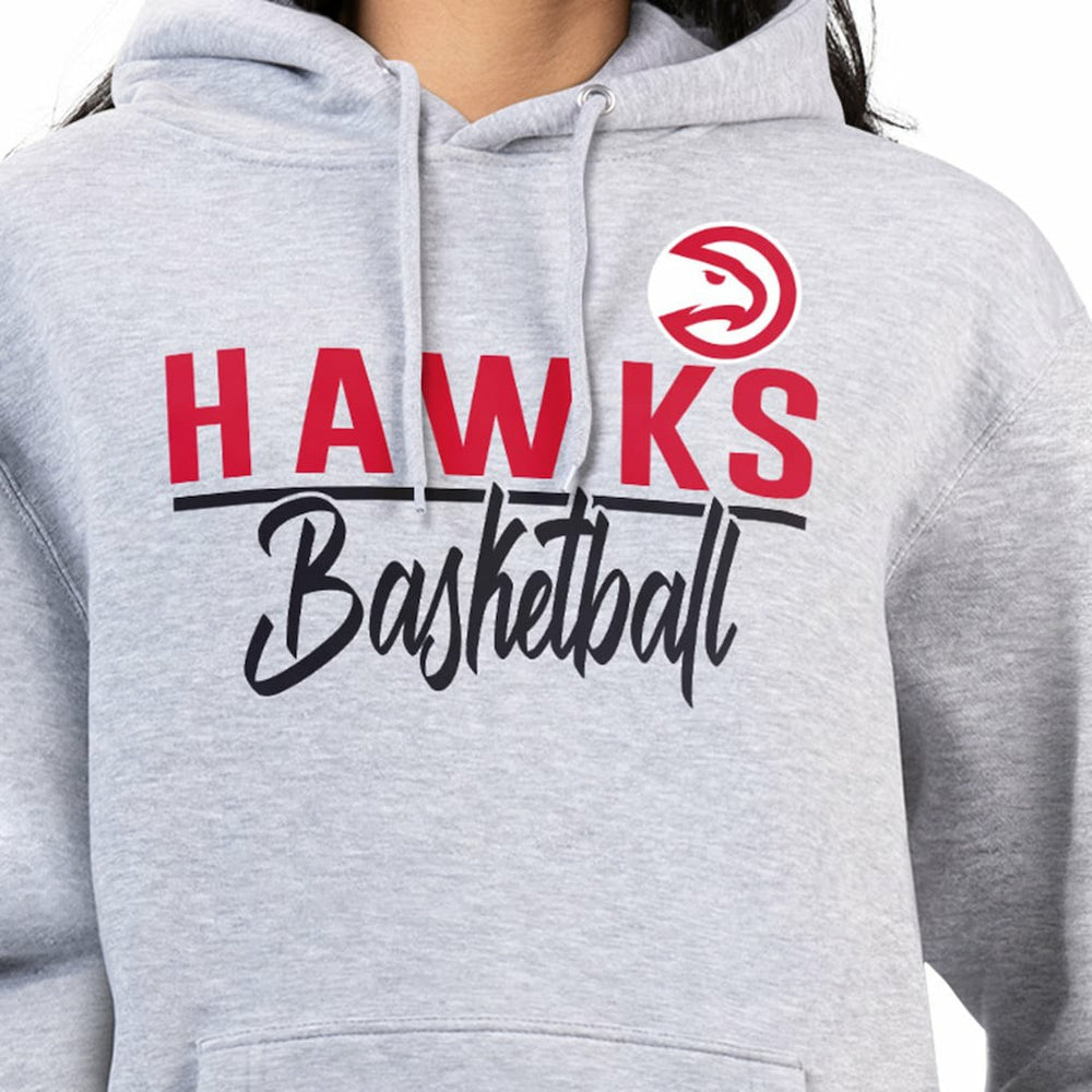 Atlanta Hawks G-III 4Her by Carl Banks Women's Graphics Fleece Pullover Hoodie Heather Gray - NBA