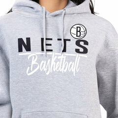 Brooklyn Nets G-III 4Her by Carl Banks Women's Graphics Fleece Pullover Hoodie Heather Gray - NBA
