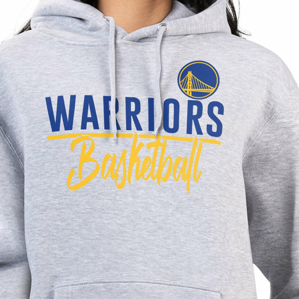 Golden State Warriors G-III 4Her by Carl Banks Women's Graphics Fleece Pullover Hoodie Heather Gray - NBA