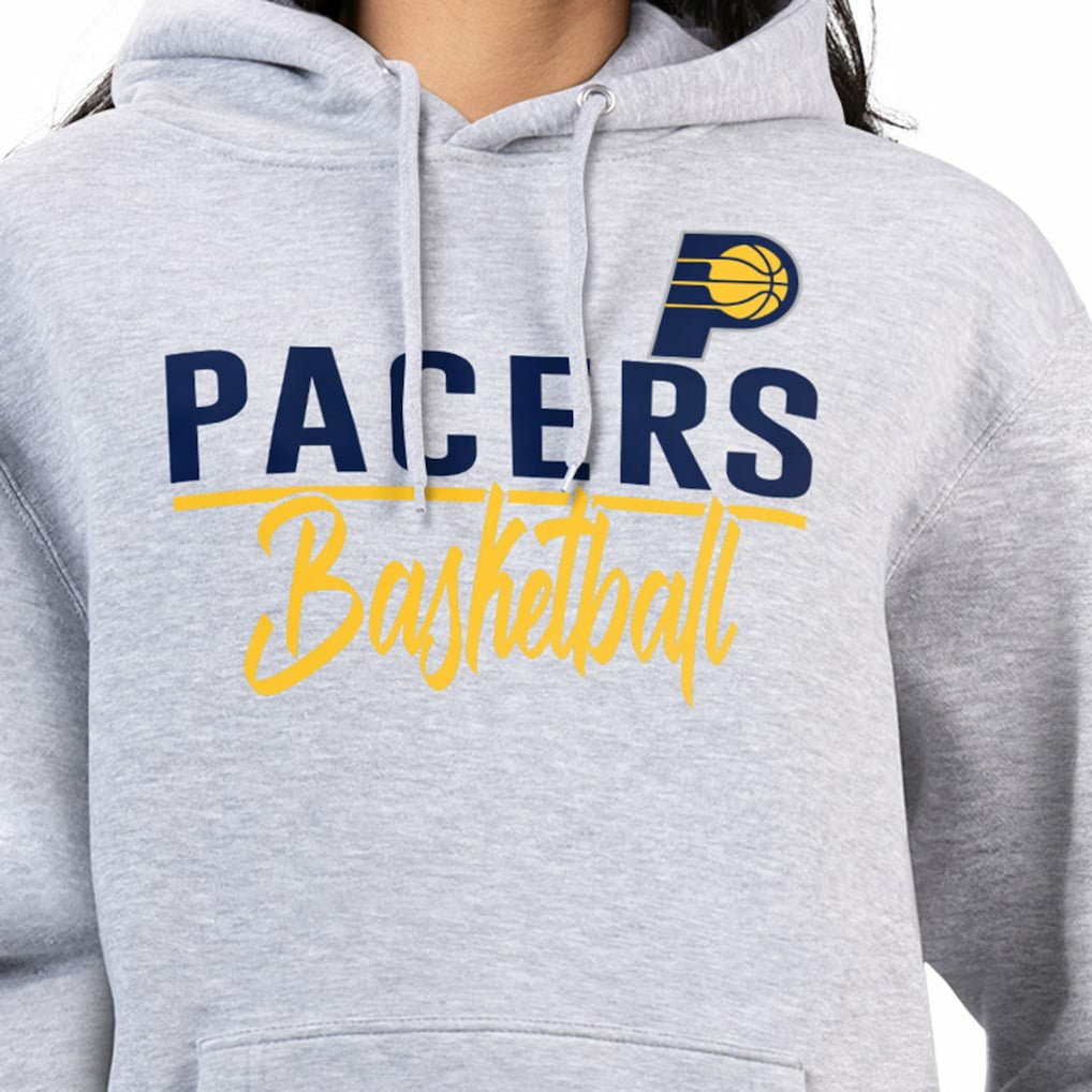 Indiana Pacers G-III 4Her by Carl Banks Women's Graphics Fleece Pullover Hoodie Heather Gray - NBA