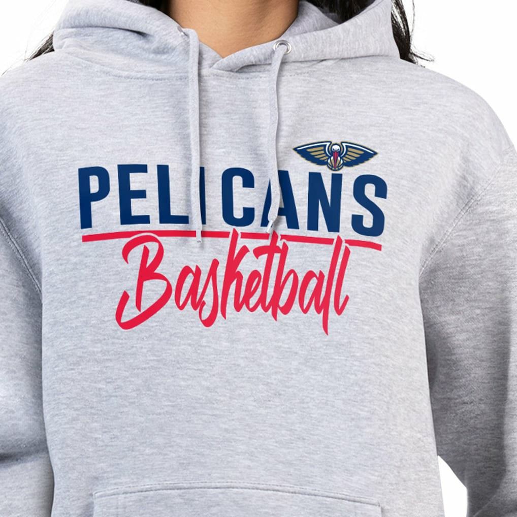 New Orleans Pelicans G-III 4Her by Carl Banks Women's Graphics Fleece Pullover Hoodie Heather Gray - NBA