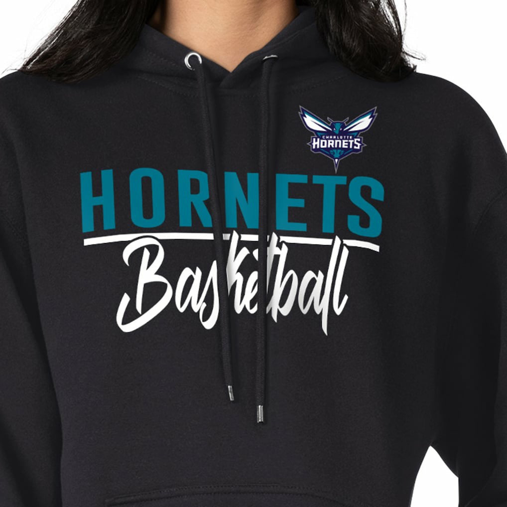 Charlotte Hornets G-III 4Her by Carl Banks Women's Graphics Fleece Pullover Hoodie Black - NBA