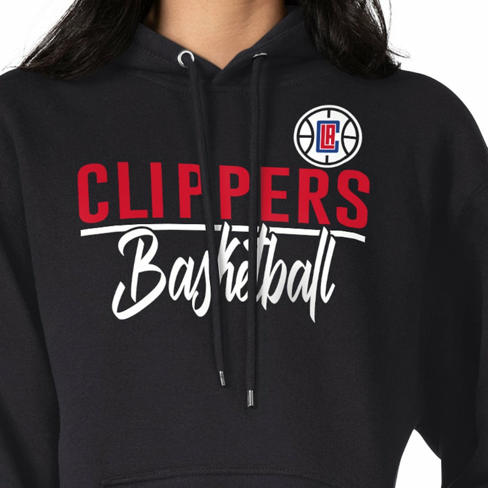 LA Clippers G-III 4Her by Carl Banks Women's Graphics Fleece Pullover Hoodie Black - NBA