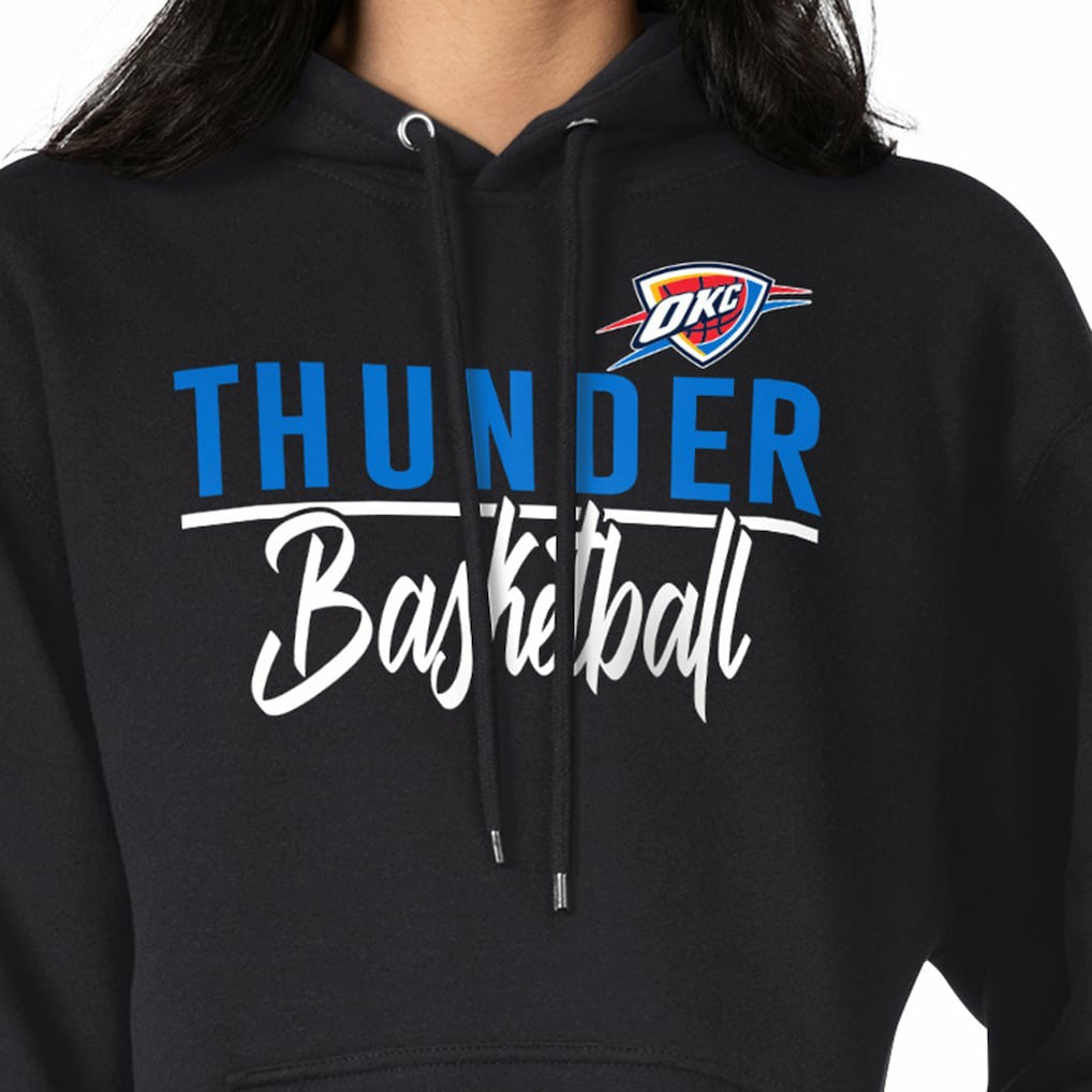 Oklahoma City Thunder G-III 4Her by Carl Banks Women's Graphics Fleece Pullover Hoodie Black - NBA