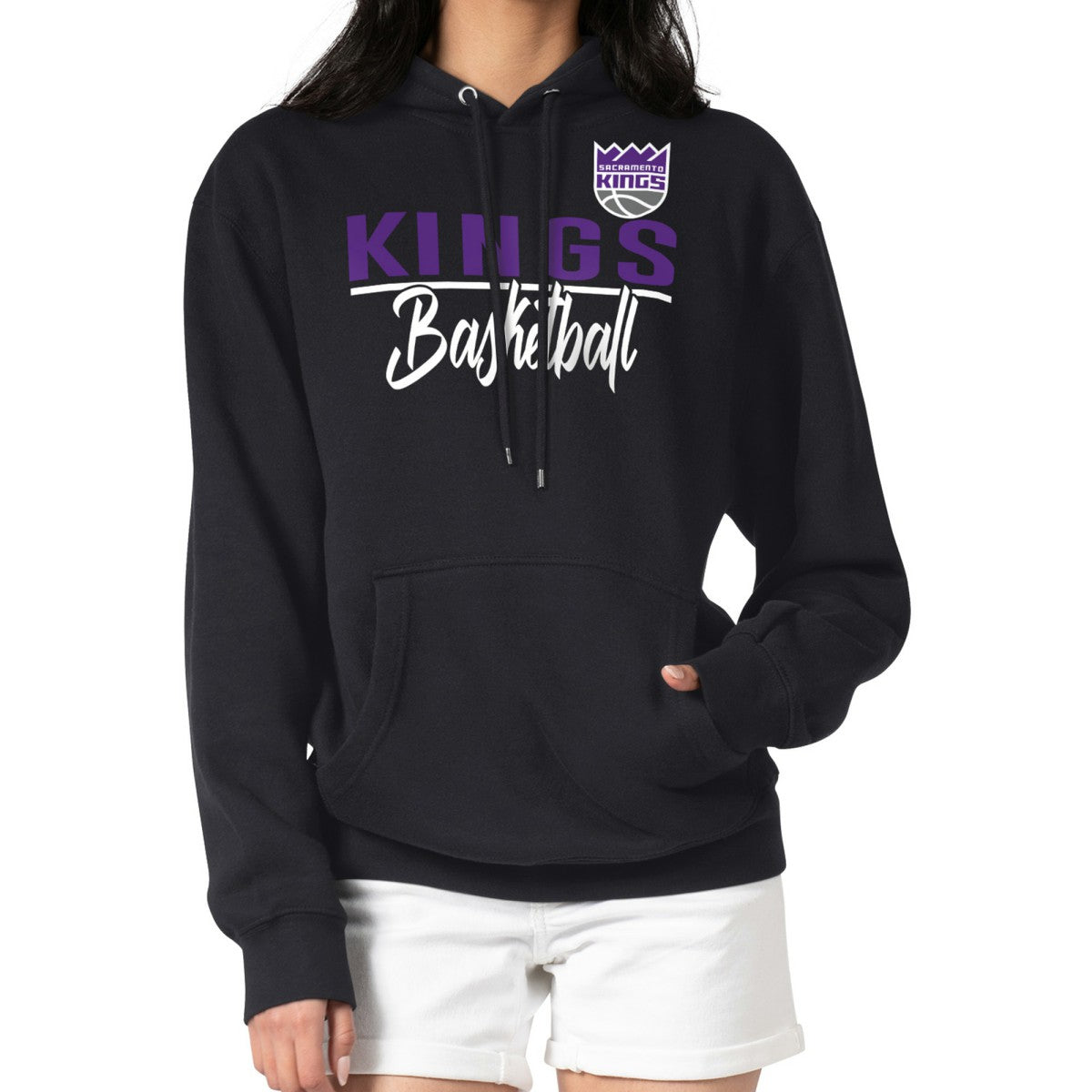 Sacramento Kings G-III 4Her by Carl Banks Women's Graphics Fleece Pullover Hoodie Black - NBA