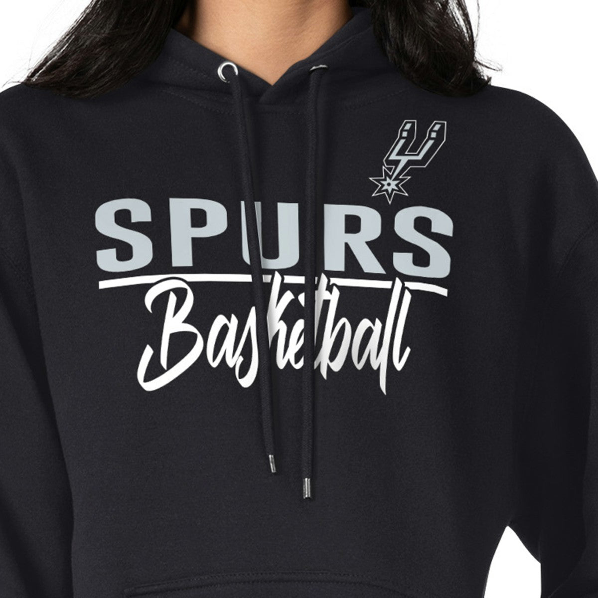 San Antonio Spurs G-III 4Her by Carl Banks Women's Graphics Fleece Pullover Hoodie Black - NBA