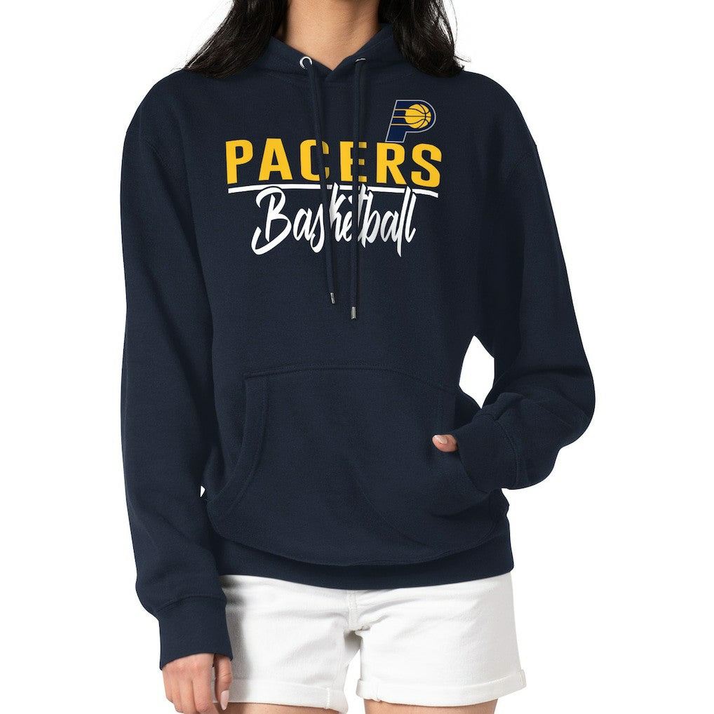 Indiana Pacers G-III 4Her by Carl Banks Women's Graphics Fleece Pullover Hoodie Navy - NBA