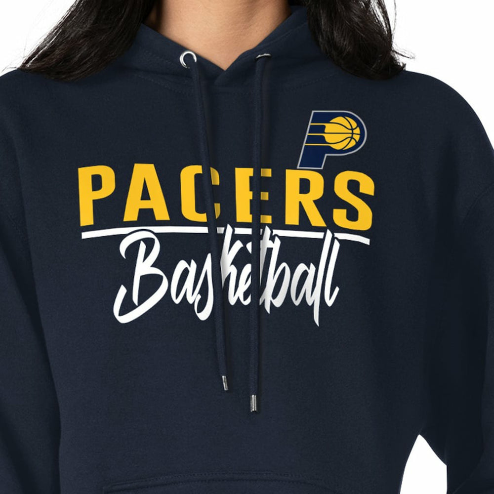 Indiana Pacers G-III 4Her by Carl Banks Women's Graphics Fleece Pullover Hoodie Navy - NBA