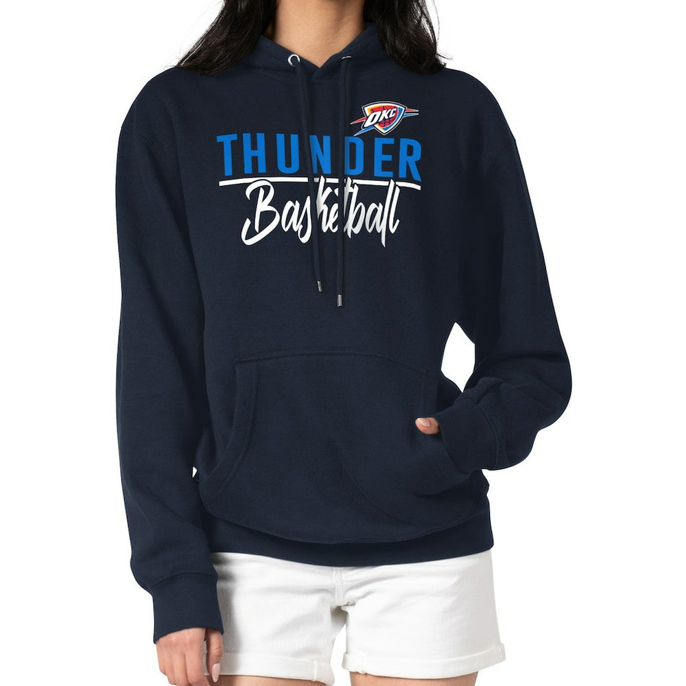 Oklahoma City Thunder G-III 4Her by Carl Banks Women's Graphics Fleece Pullover Hoodie Navy - NBA