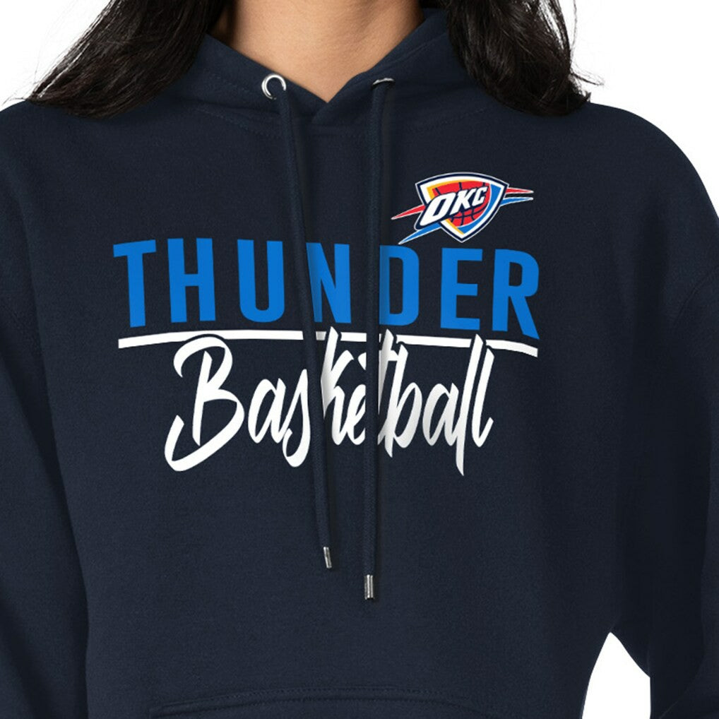 Oklahoma City Thunder G-III 4Her by Carl Banks Women's Graphics Fleece Pullover Hoodie Navy - NBA