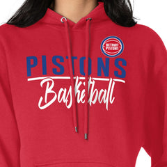 Detroit Pistons G-III 4Her by Carl Banks Women's Graphics Fleece Pullover Hoodie Red - NBA