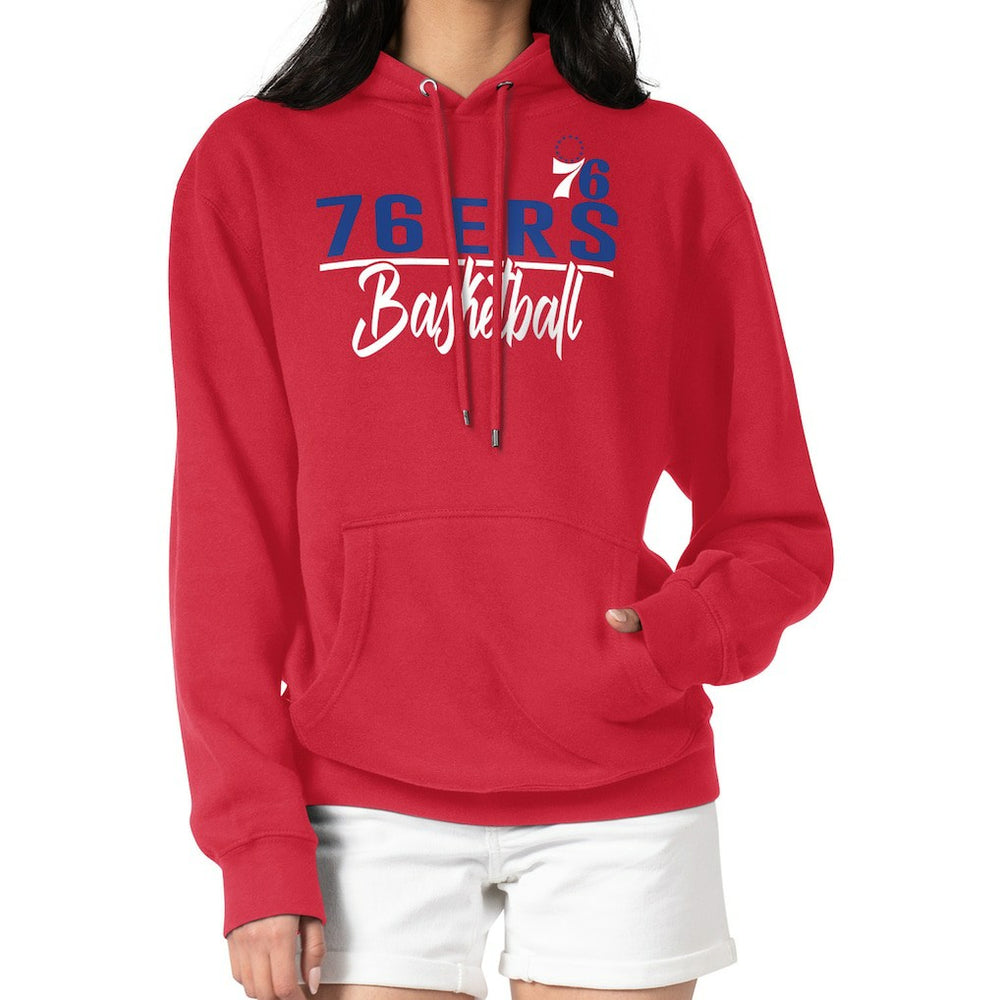 Philadelphia 76ers G-III 4Her by Carl Banks Women's Graphics Fleece Pullover Hoodie Red - NBA