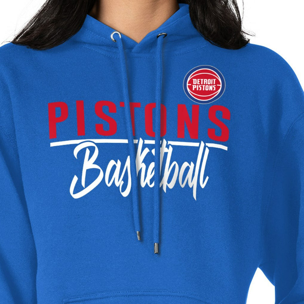 Detroit Pistons G-III 4Her by Carl Banks Women's Graphics Fleece Pullover Hoodie Blue - NBA