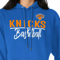 New York Knicks G-III 4Her by Carl Banks Women's Graphics Fleece Pullover Hoodie Blue - NBA