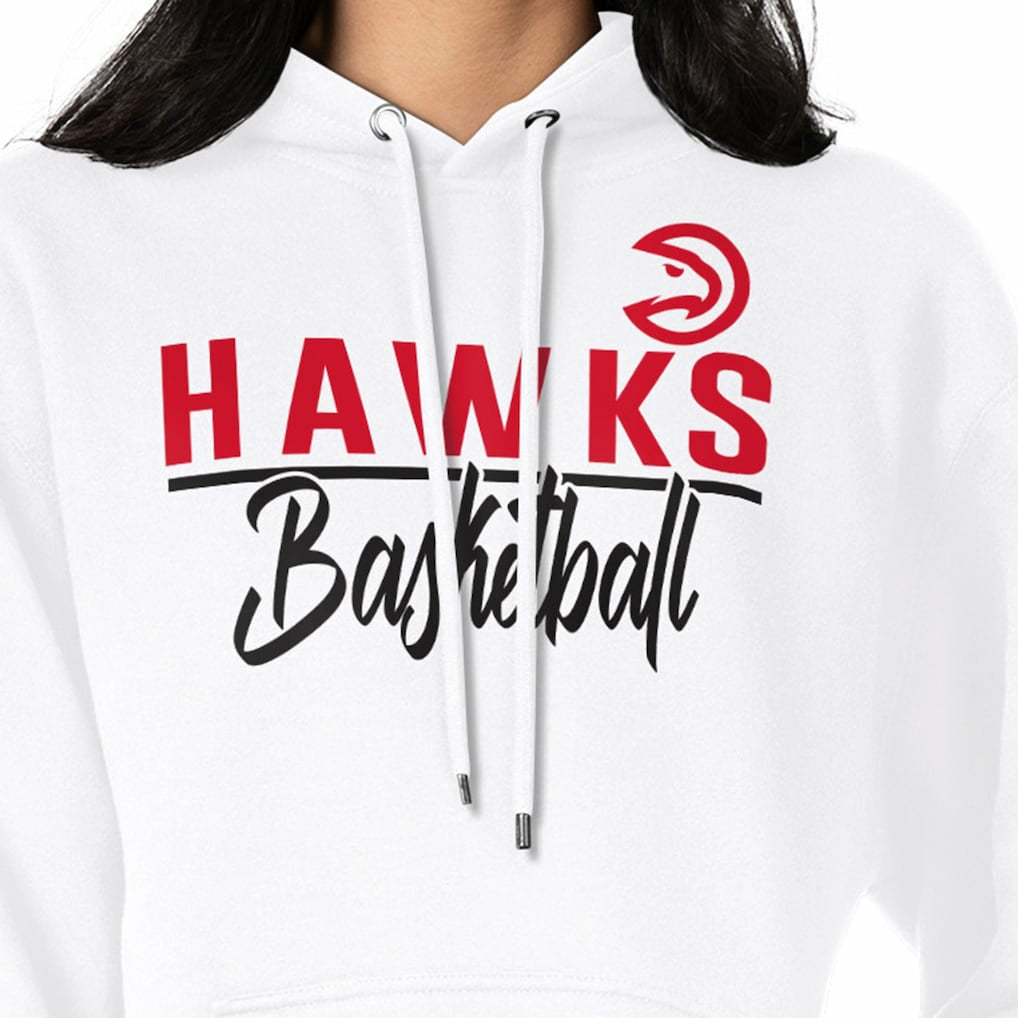 Atlanta Hawks G-III 4Her by Carl Banks Women's Graphics Fleece Pullover Hoodie White - NBA