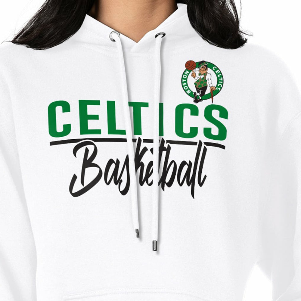 Boston Celtics G-III 4Her by Carl Banks Women's Graphics Fleece Pullover Hoodie White - NBA