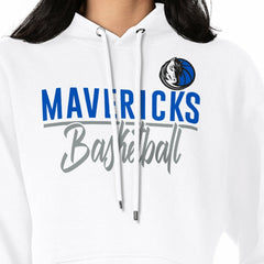 Dallas Mavericks G-III 4Her by Carl Banks Women's Graphics Fleece Pullover Hoodie White - NBA