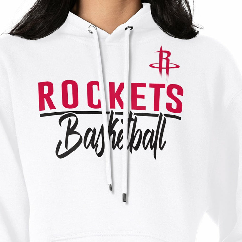 Houston Rockets G-III 4Her by Carl Banks Women's Graphics Fleece Pullover Hoodie White - NBA