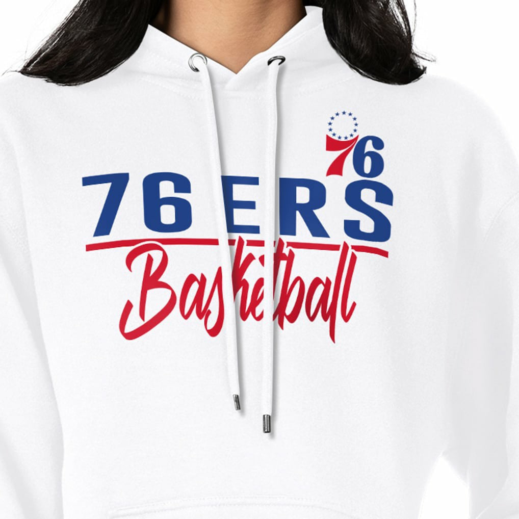 Philadelphia 76ers G-III 4Her by Carl Banks Women's Graphics Fleece Pullover Hoodie White - NBA