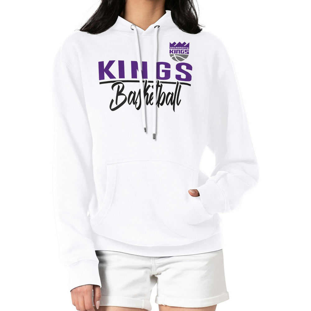 Sacramento Kings G-III 4Her by Carl Banks Women's Graphics Fleece Pullover Hoodie White - NBA