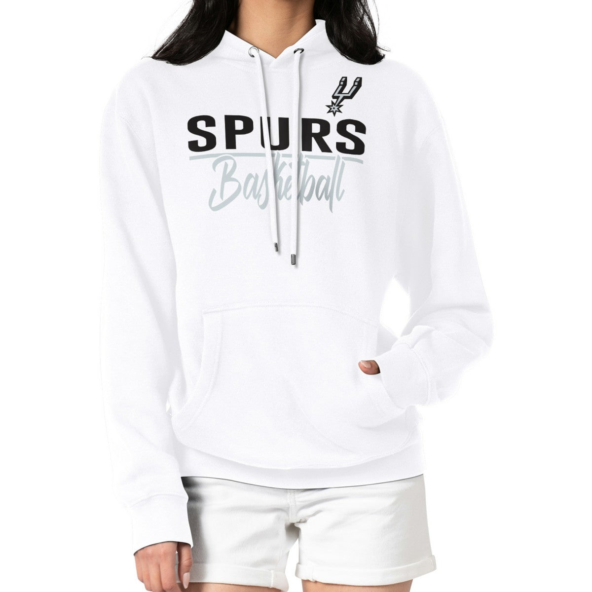 San Antonio Spurs G-III 4Her by Carl Banks Women's Graphics Fleece Pullover Hoodie White - NBA