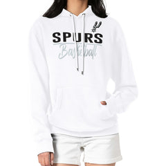 San Antonio Spurs G-III 4Her by Carl Banks Women's Graphics Fleece Pullover Hoodie White - NBA