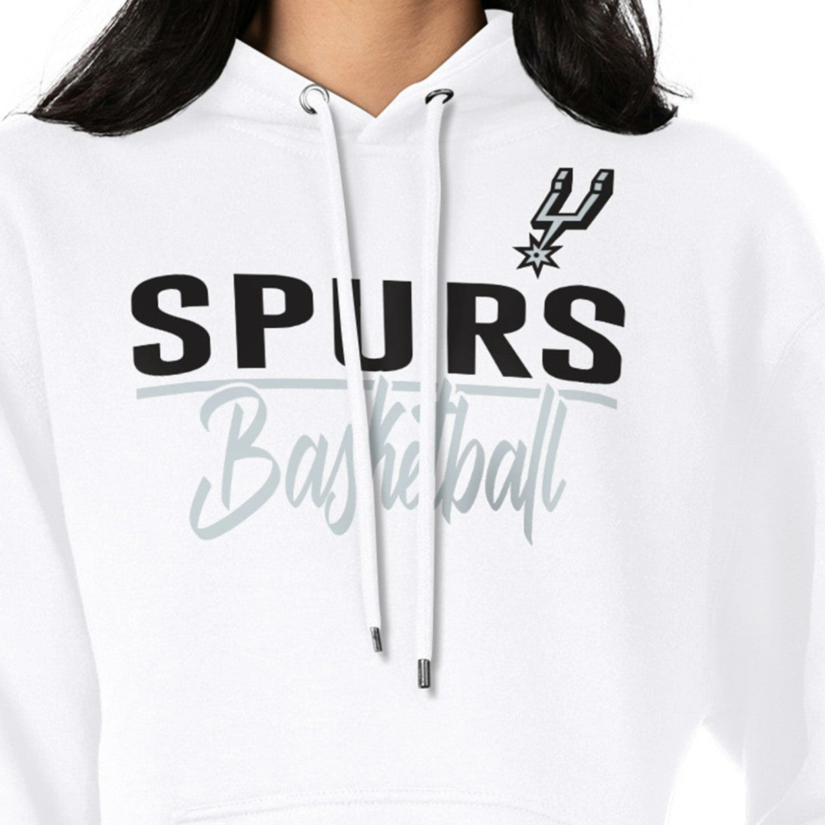 San Antonio Spurs G-III 4Her by Carl Banks Women's Graphics Fleece Pullover Hoodie White - NBA