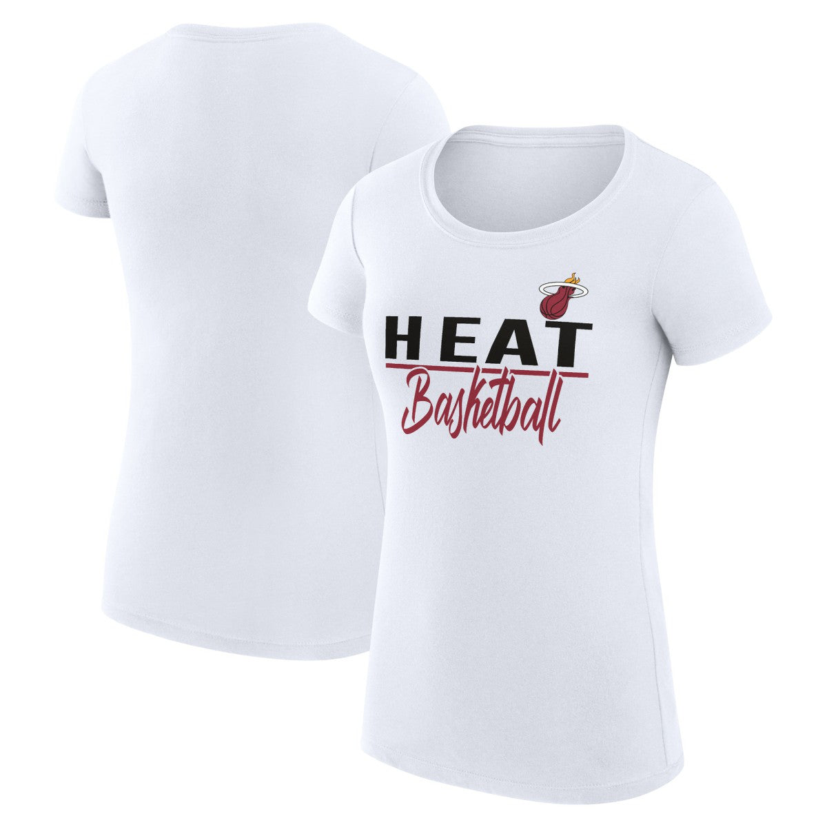 Miami Heat G-III 4Her by Carl Banks Women's Super-Slim Fit Lightweight Team Sport V-Neck T-Shirt White - NBA