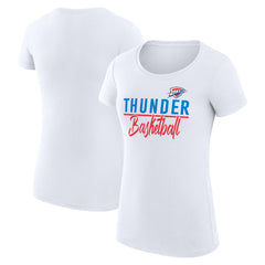 Oklahoma City Thunder G-III 4Her by Carl Banks Women's Super-Slim Fit Lightweight Team Sport V-Neck T-Shirt White - NBA