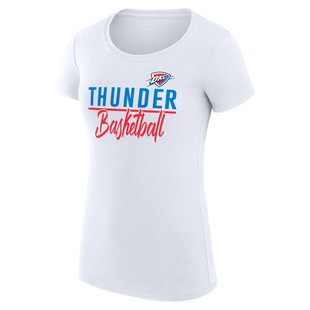 Oklahoma City Thunder G-III 4Her by Carl Banks Women's Super-Slim Fit Lightweight Team Sport V-Neck T-Shirt White - NBA