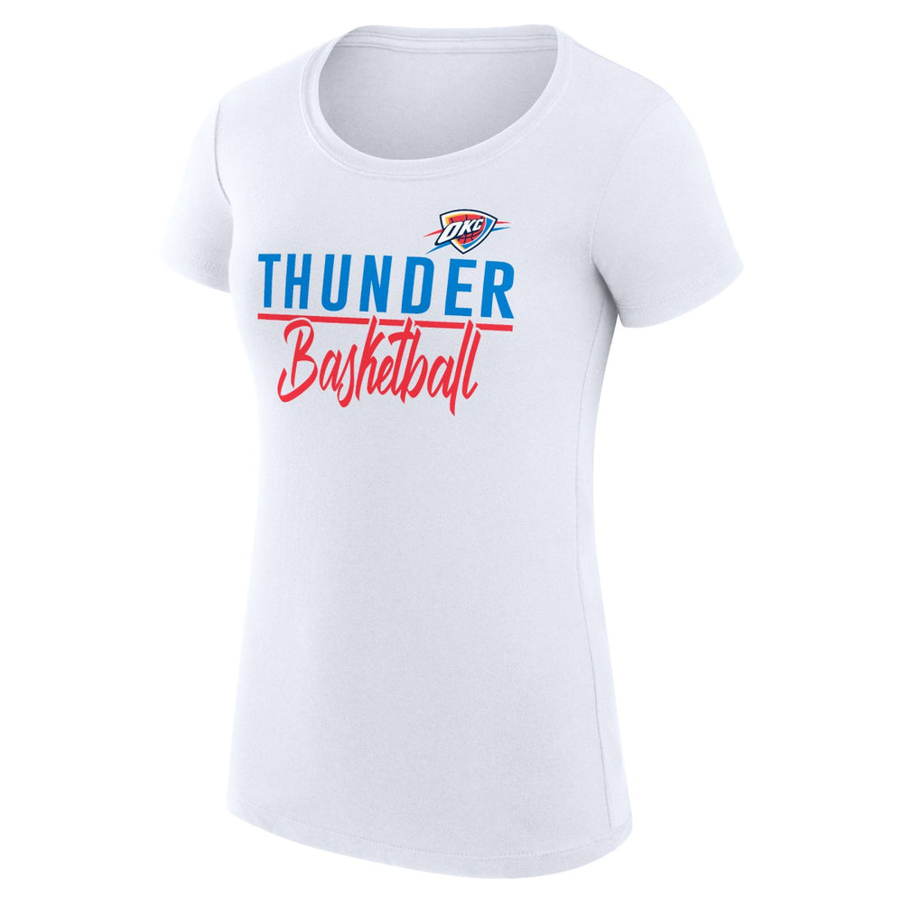 Oklahoma City Thunder G-III 4Her by Carl Banks Women's Super-Slim Fit Lightweight Team Sport V-Neck T-Shirt White - NBA