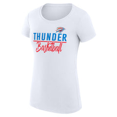 Oklahoma City Thunder G-III 4Her by Carl Banks Women's Super-Slim Fit Lightweight Team Sport V-Neck T-Shirt White - NBA